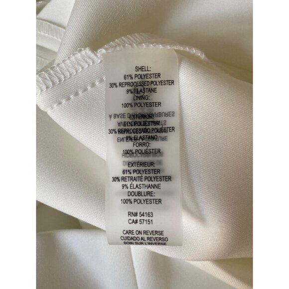 Tommy Hilfiger Ivory Scuba Sheath Dress, NWT $119 Front Zip Belt Women's Size 12 - Picture 11 of 12